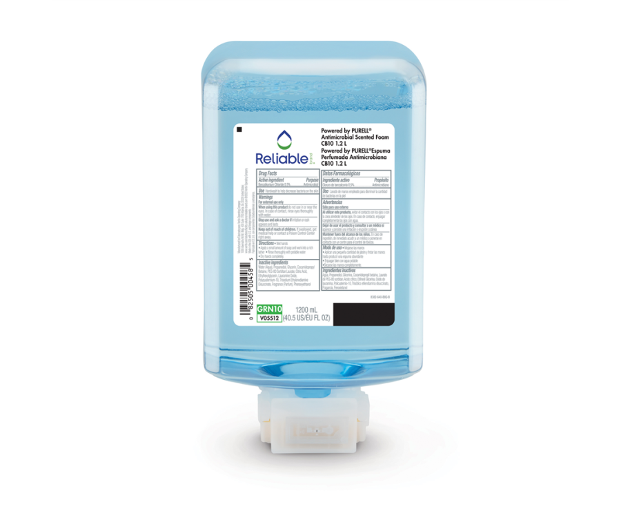 Reliable Brand® Antimicrobial Plum Foaming Hand Soap, powered by PURELL® (1200ml, 2/CS)